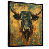 Vintage golden green Taurus - Taurus Wall Art Prints