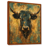Vintage golden green Taurus - Taurus Wall Art Prints
