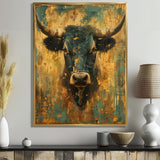 Vintage golden green Taurus - Taurus Wall Art Prints