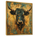 Vintage golden green Taurus - Taurus Wall Art Prints