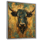 Vintage golden green Taurus - Taurus Wall Art Prints