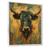 Vintage golden green Taurus - Taurus Wall Art Prints