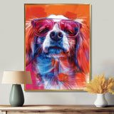 Pink white sunglasses border collie portrait - Dog Wall Art Prints