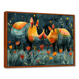 Yellow green Rhino wondering dreams - Rhino Wall Decor