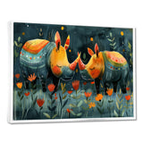Yellow green Rhino wondering dreams - Rhino Wall Decor