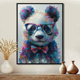 Black red panda portrait illusion - Panda Wall Decor