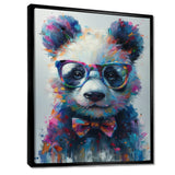 Black red panda portrait illusion - Panda Wall Decor