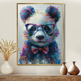 Black red panda portrait illusion - Panda Wall Decor