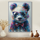 Black red panda portrait illusion - Panda Wall Decor