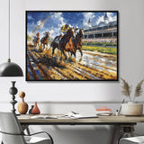 Horse Racing Track To Victory I - Horse Racing Canvas Wall Art