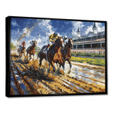 Horse Racing Track To Victory I - Horse Racing Canvas Wall Art
