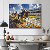 Horse Racing Track To Victory I - Horse Racing Canvas Wall Art