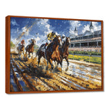 Horse Racing Track To Victory I - Horse Racing Canvas Wall Art