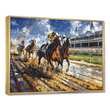 Horse Racing Track To Victory I - Horse Racing Canvas Wall Art