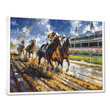 Horse Racing Track To Victory I - Horse Racing Canvas Wall Art