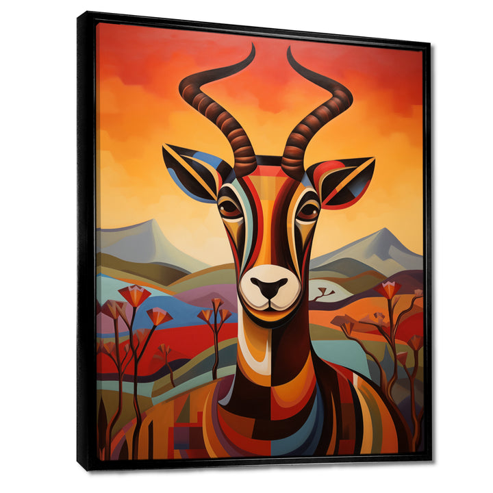 Colorful Antelope in Sahara Desert - Antelope Home Decor Art