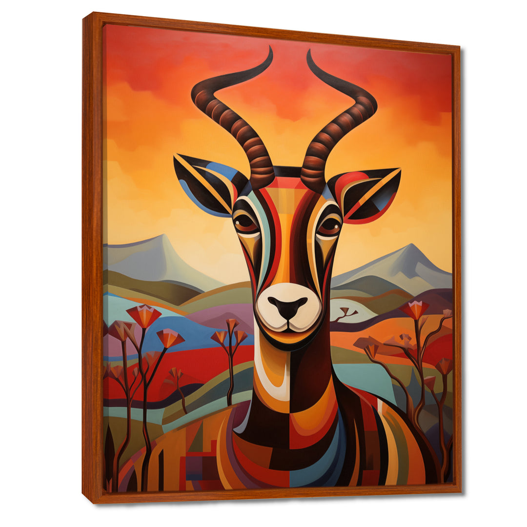 Colorful Antelope in Sahara Desert - Antelope Home Decor Art