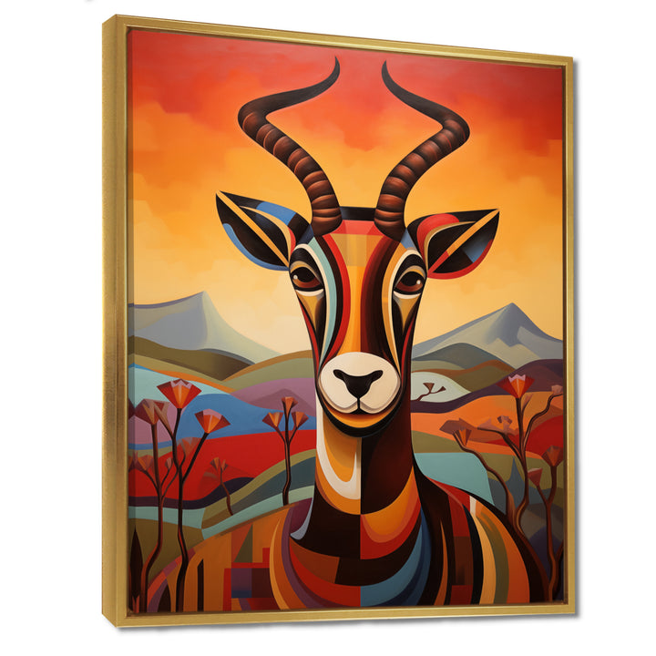 Colorful Antelope in Sahara Desert - Antelope Home Decor Art