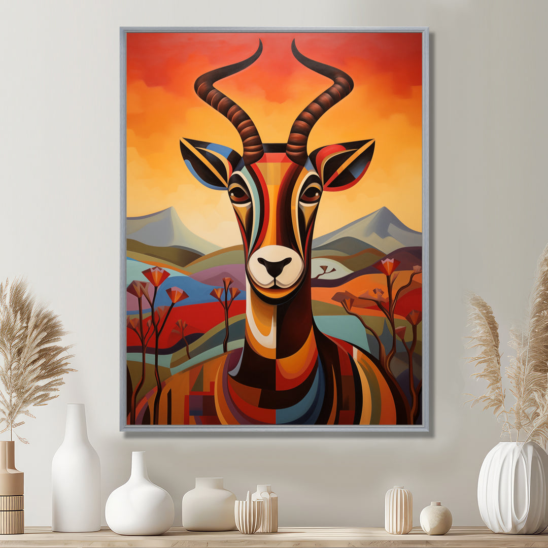 Colorful Antelope in Sahara Desert - Antelope Home Decor Art