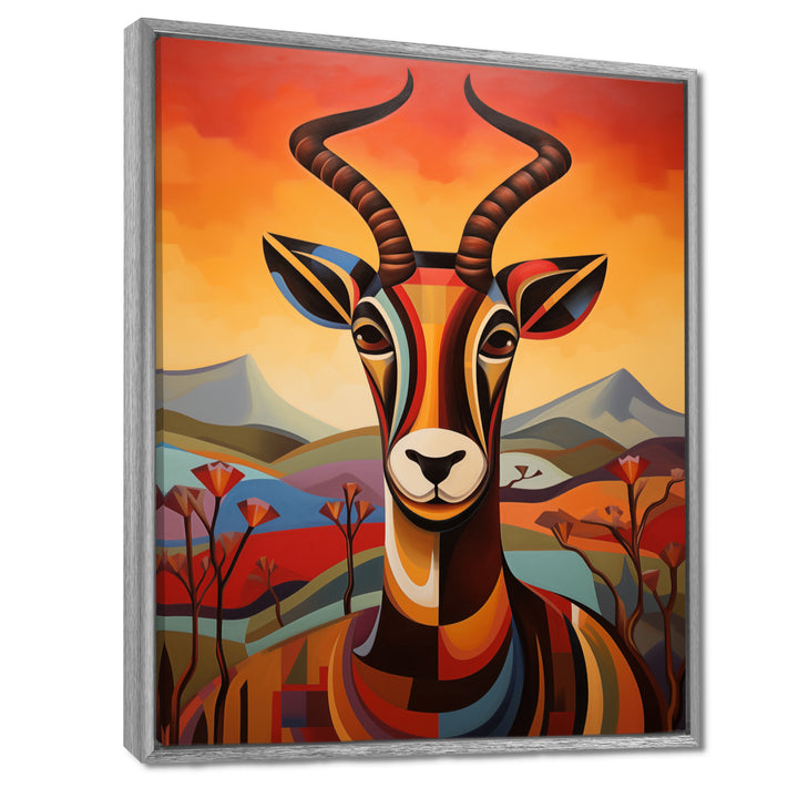Colorful Antelope in Sahara Desert - Antelope Home Decor Art
