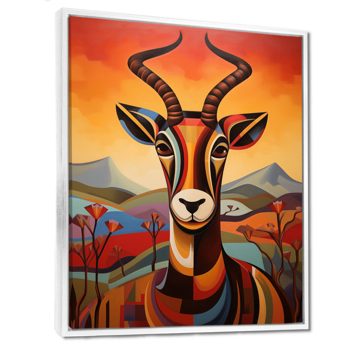 Colorful Antelope in Sahara Desert - Antelope Home Decor Art