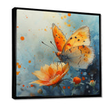 Vintage yellow Butterfly on summer flower - Butterfly Wall Art Prints