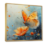 Vintage yellow Butterfly on summer flower - Butterfly Wall Art Prints