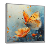 Vintage yellow Butterfly on summer flower - Butterfly Wall Art Prints