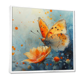 Vintage yellow Butterfly on summer flower - Butterfly Wall Art Prints