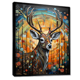 Deer in colorful landscape composition - Deer Bedroom Wall Art