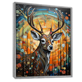 Deer in colorful landscape composition - Deer Bedroom Wall Art