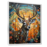 Deer in colorful landscape composition - Deer Bedroom Wall Art