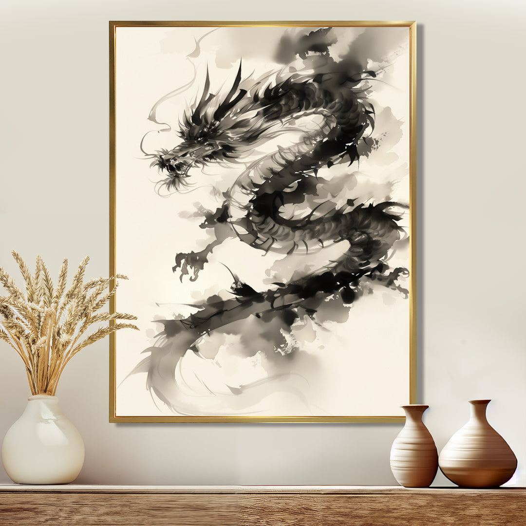 Chinese dragon portrait - Dragons Wall Art Prints