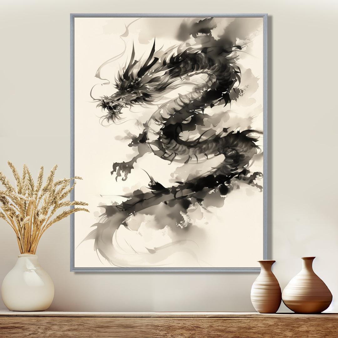 Chinese dragon portrait - Dragons Wall Art Prints