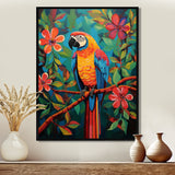 Orange blue Parrot in the African jungle - Parrot Wall Art Prints