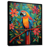 Orange blue Parrot in the African jungle - Parrot Wall Art Prints