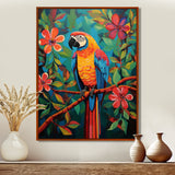 Orange blue Parrot in the African jungle - Parrot Wall Art Prints