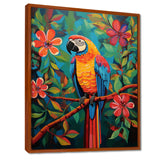 Orange blue Parrot in the African jungle - Parrot Wall Art Prints