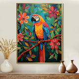 Orange blue Parrot in the African jungle - Parrot Wall Art Prints