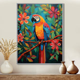 Orange blue Parrot in the African jungle - Parrot Wall Art Prints