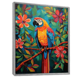 Orange blue Parrot in the African jungle - Parrot Wall Art Prints