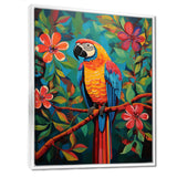 Orange blue Parrot in the African jungle - Parrot Wall Art Prints