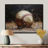 Baseball Close Up Home Run - Sport Baseball Canvas Wall Art