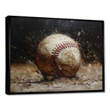 Baseball Close Up Home Run - Sport Baseball Canvas Wall Art