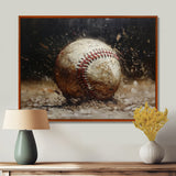 Baseball Close Up Home Run - Sport Baseball Canvas Wall Art
