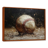 Baseball Close Up Home Run - Sport Baseball Canvas Wall Art