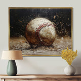 Baseball Close Up Home Run - Sport Baseball Canvas Wall Art