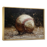 Baseball Close Up Home Run - Sport Baseball Canvas Wall Art