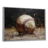Baseball Close Up Home Run - Sport Baseball Canvas Wall Art