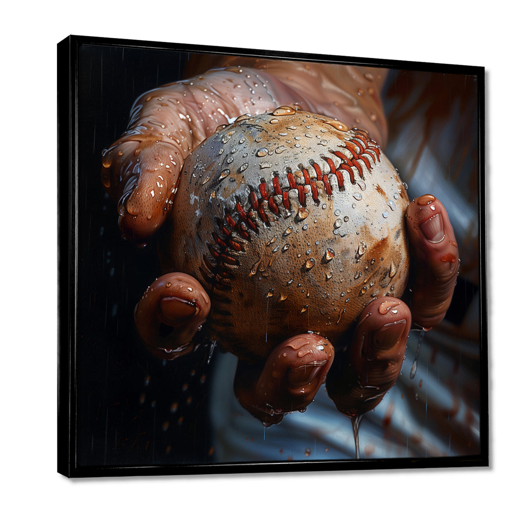 Baseball Close Up During Pitch - Sport Baseball Canvas Wall Art